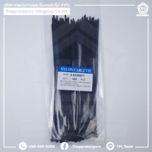 Cable Tie 8 สีดำ #00164 - Image 2