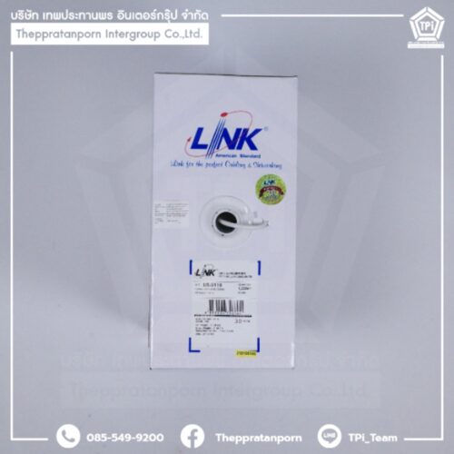 LINK LAN CABLE CAT6Indoor US-9116 (Packing305M./Box) สายสีขาว #Cat6 - Image 4