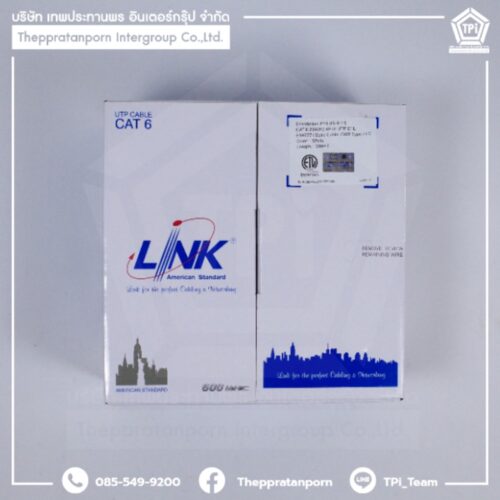 LINK LAN CABLE CAT6Indoor US-9116 (Packing305M./Box) สายสีขาว #Cat6 - Image 3