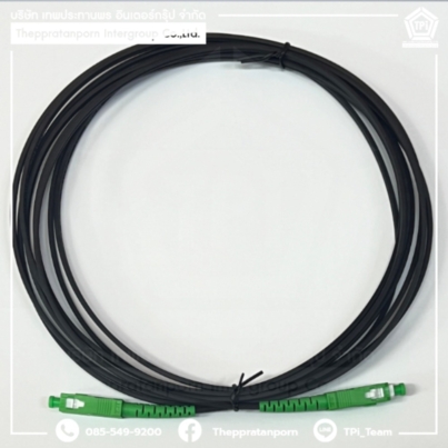 D4M_Drop cable 1C with support SC2side 4M_หัวสีเขียว(AIS) 1000x1000 (1)