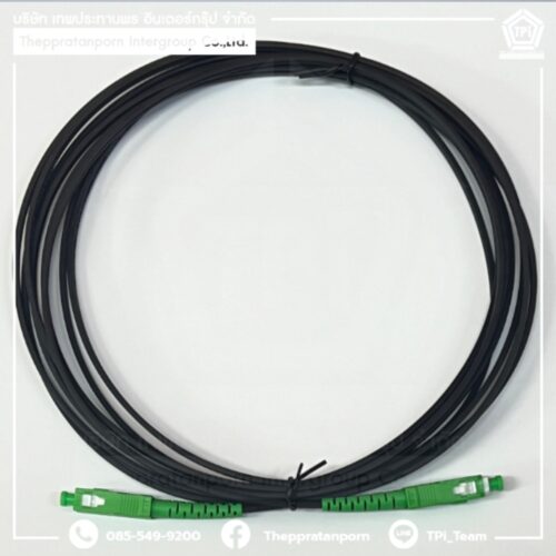Drop cable 1C with support SC2side 4M_หัวสีเขียว(AIS) #D4M