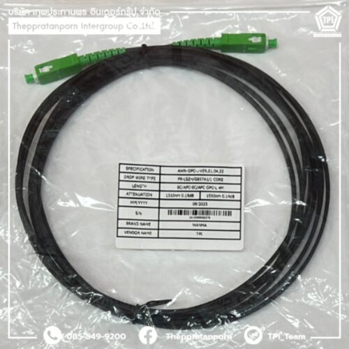 Drop cable 1C with support SC2side 4M_หัวสีเขียว(AIS) #D4M - Image 4